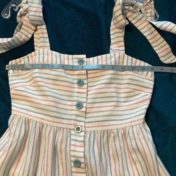 Gal Meets Glam Connie Shoulder Tie Buttoned Front Midi Sundress - Picture 7 of 9